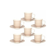 Tognana Shabby Teacup & Saucer Set of 6 - Beige/Azzuro - Cookette