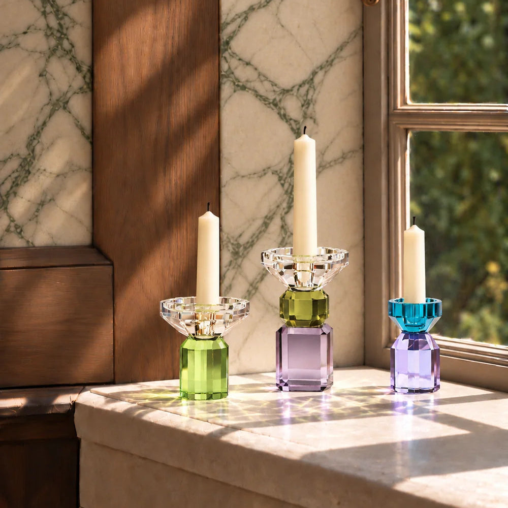 Touche Deco Iris Candle Holder - Lime Lumina Collection
