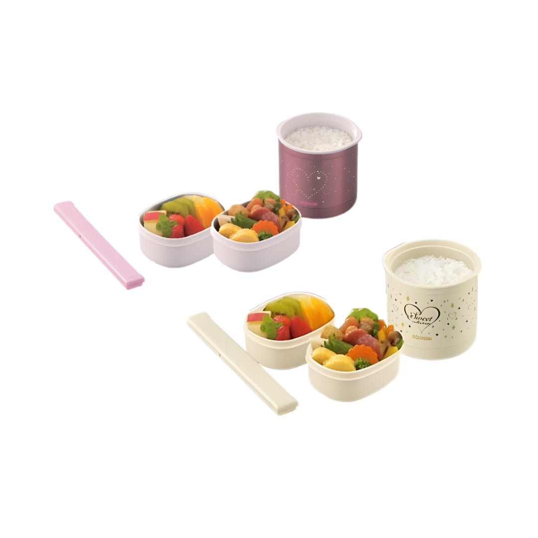 Zojirushi Lunch Kids Accessories – Premium Vacuum Insulated Jar & Accessories (Beige / Pink) | Durable, Easy to Clean, Portable Design