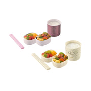 Zojirushi Lunch Kids Accessories – Premium Vacuum Insulated Jar & Accessories (Beige / Pink) | Durable, Easy to Clean, Portable Design