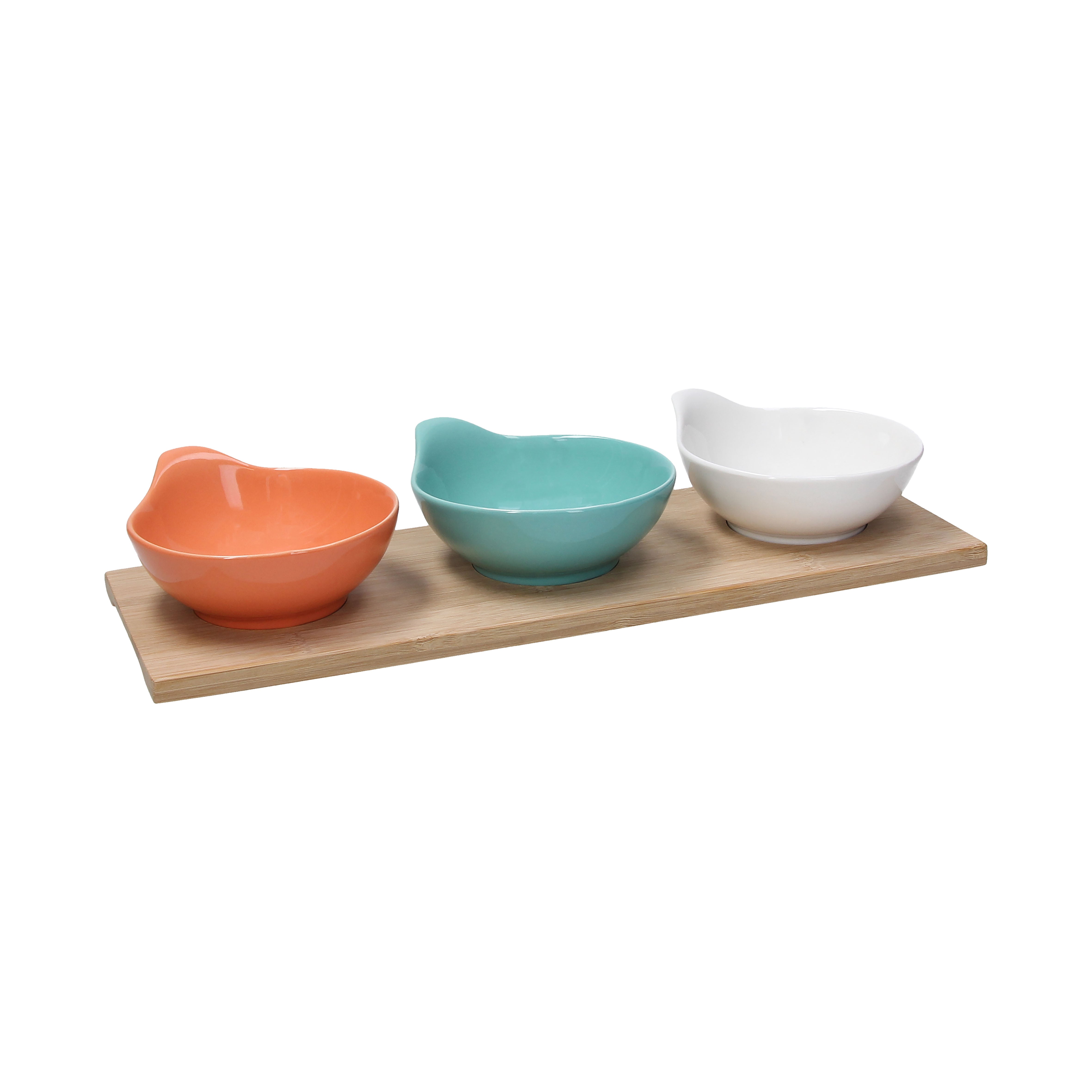 Tognana Nairobi Set Of Bowls With Tray 3 Pcs