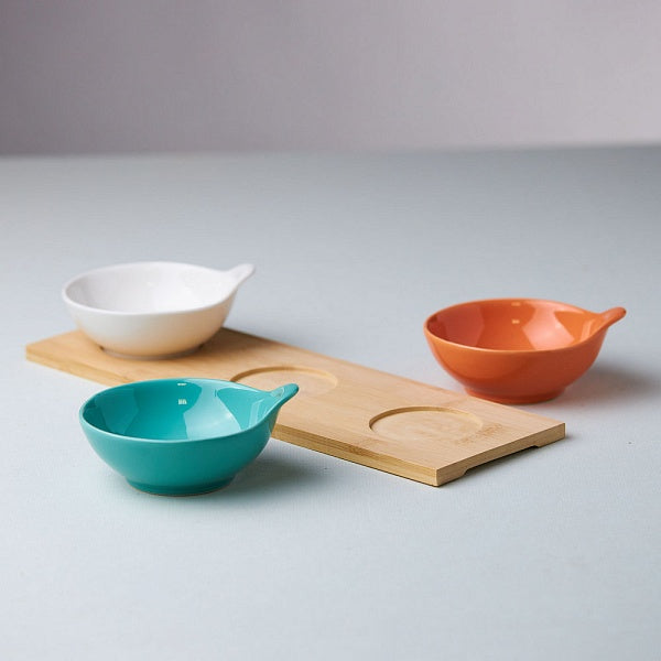 Tognana Nairobi Set Of Bowls With Tray 3 Pcs - Cookette