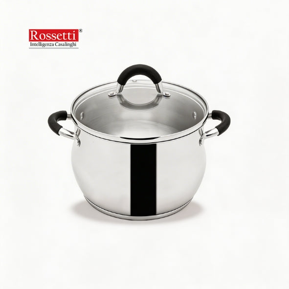 Rossetti Art Couisine 20/24/26 cm S/S Casserole W/ Glass Lid