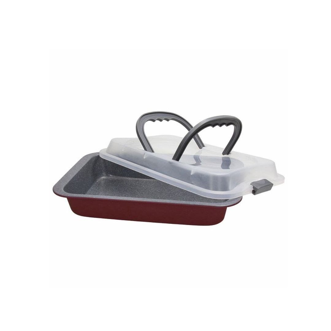 Tognana Lasagna Carbon Steel Bakeware Pan With Lid - Sweet Cherry