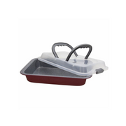 Tognana Lasagna Carbon Steel Bakeware Pan With Lid - Sweet Cherry - Cookette