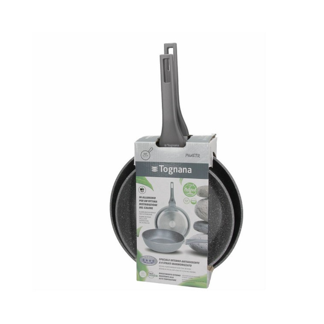 Tognana Cookware Set Of 2 Pans 24 & 28 Cm Grancucina Phaetra Style - Gray - Cookette