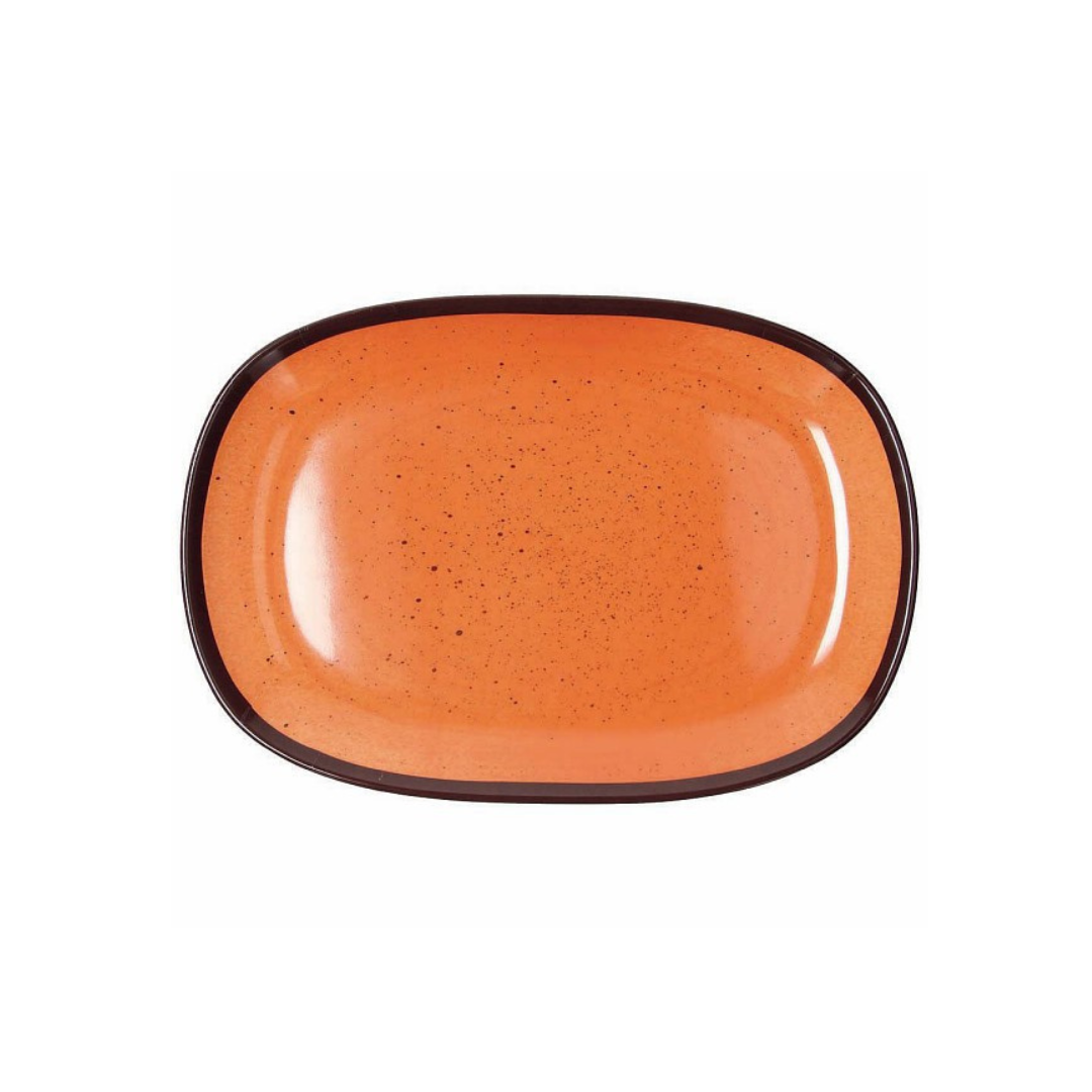 Tognana Melamine Oval Food Tray Show Plate Arancio