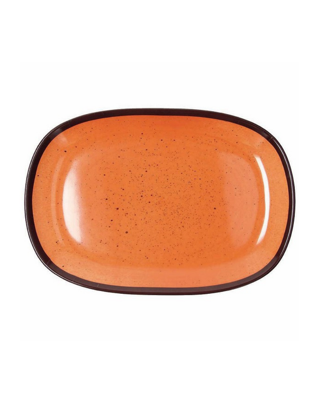 Tognana Melamine Oval Food Tray Show Plate Arancio