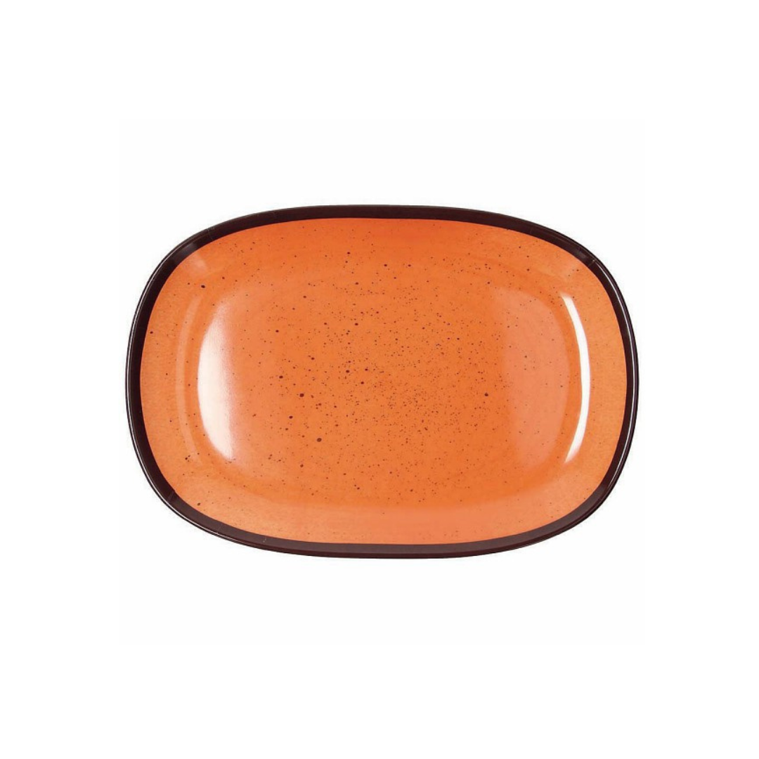 Tognana Melamine Oval Food Tray Show Plate Arancio - Cookette