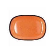 Tognana Melamine Oval Food Tray Show Plate Arancio - Cookette