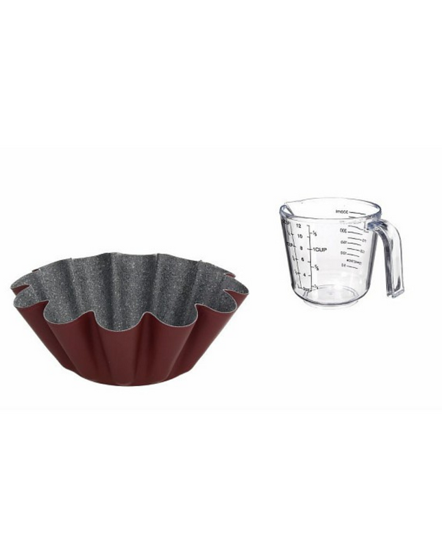 Tognana Non-Stick Carbon Steel Bakeware/Baking Pan -Set Pudding Cm22+Jug 500Ml Sweet Cherry