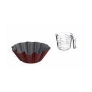 Tognana Non-Stick Carbon Steel Bakeware/Baking Pan -Set Pudding Cm22+Jug 500Ml Sweet Cherry - Cookette