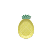 Tognana Stoneware Yellow Pineapple Shaped Plate.18X12H2 Relief Pachy - Cookette