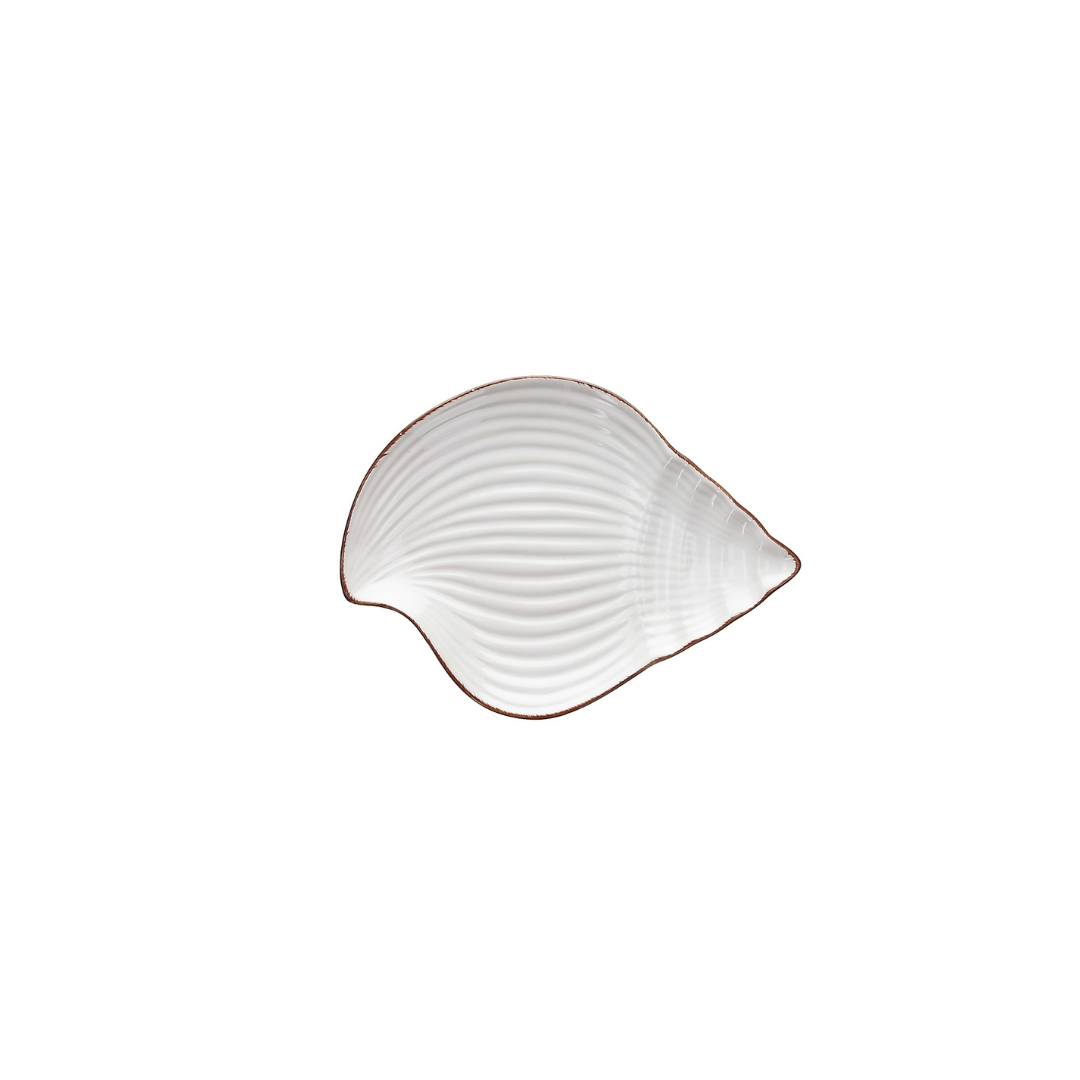 Tognana Small Seashell Shaped Bowl Cm21X16 Relief Dory White