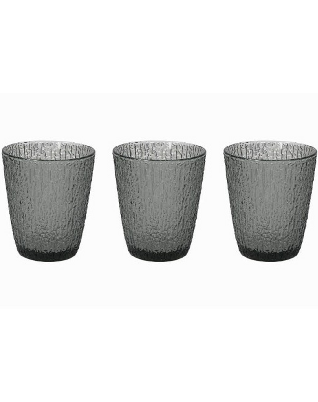 Tognana Davor Set of 3 Tumbler Glasses - Gray/Blue