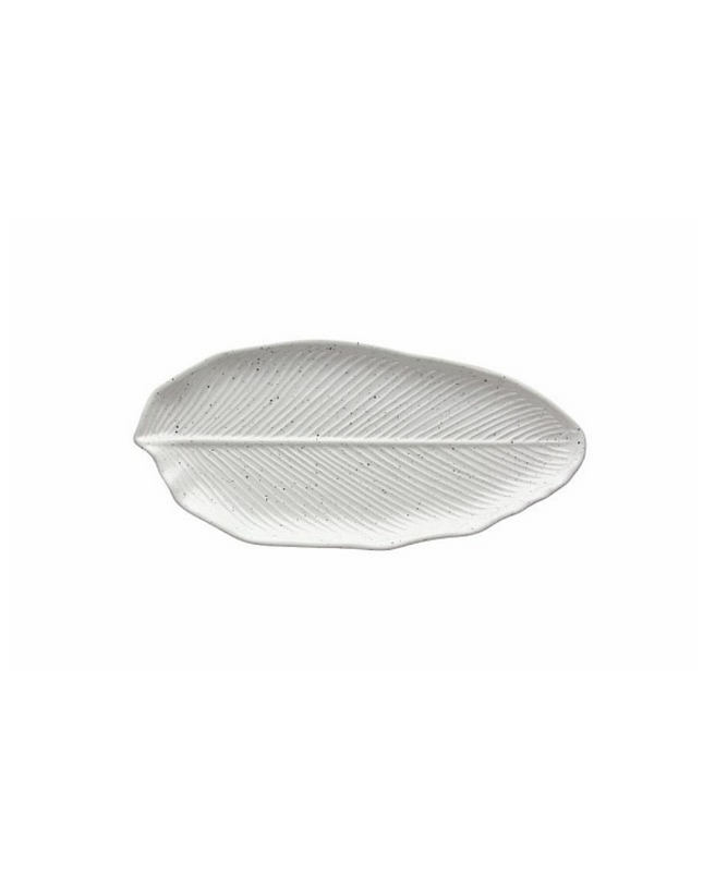 Tognana Leaf Shaped Plate  Relief Zelda - White