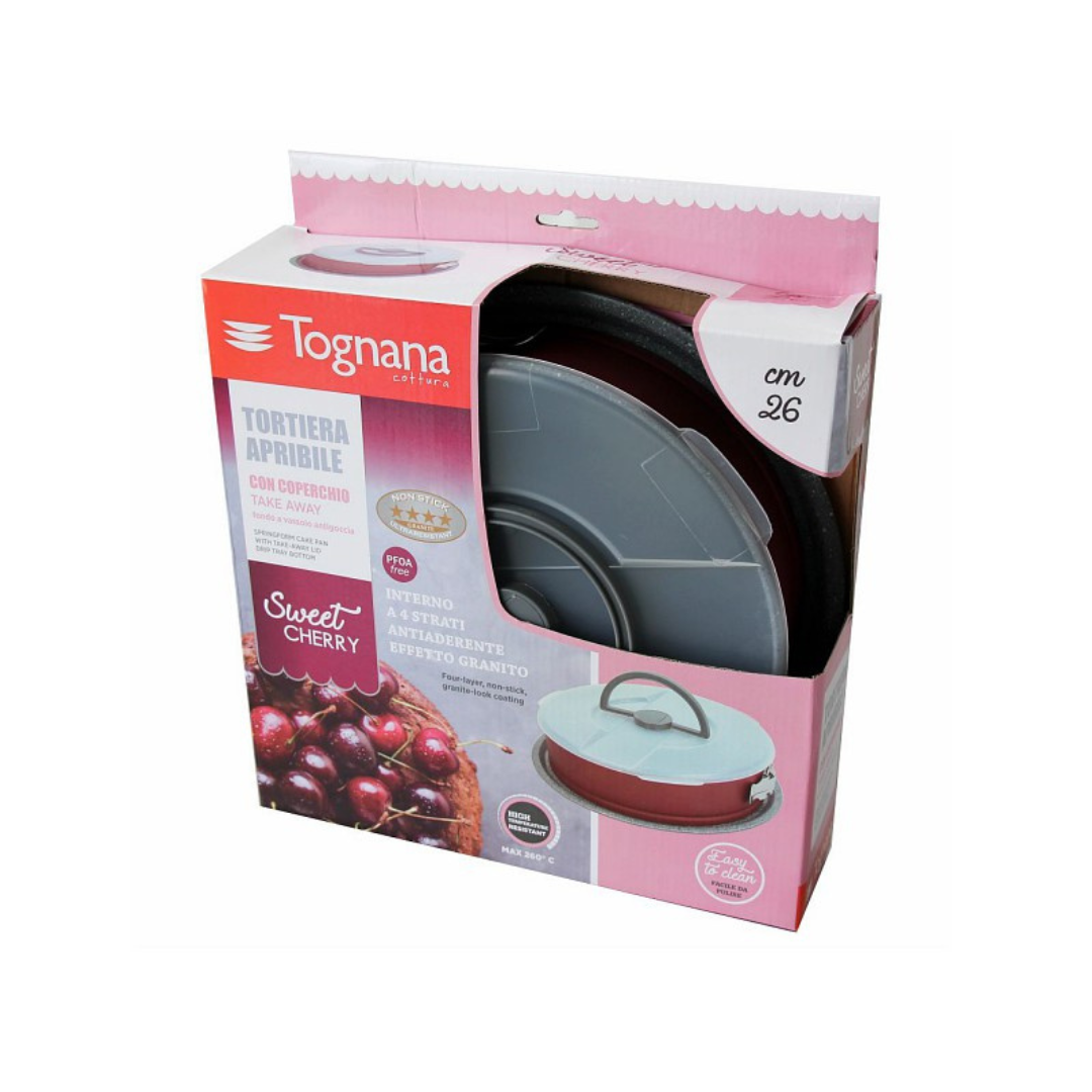 Tognana Non-Stick Carbon Steel Bakeware - Spring Form Baking Pan Cm26 Take Away Sweet Cherry