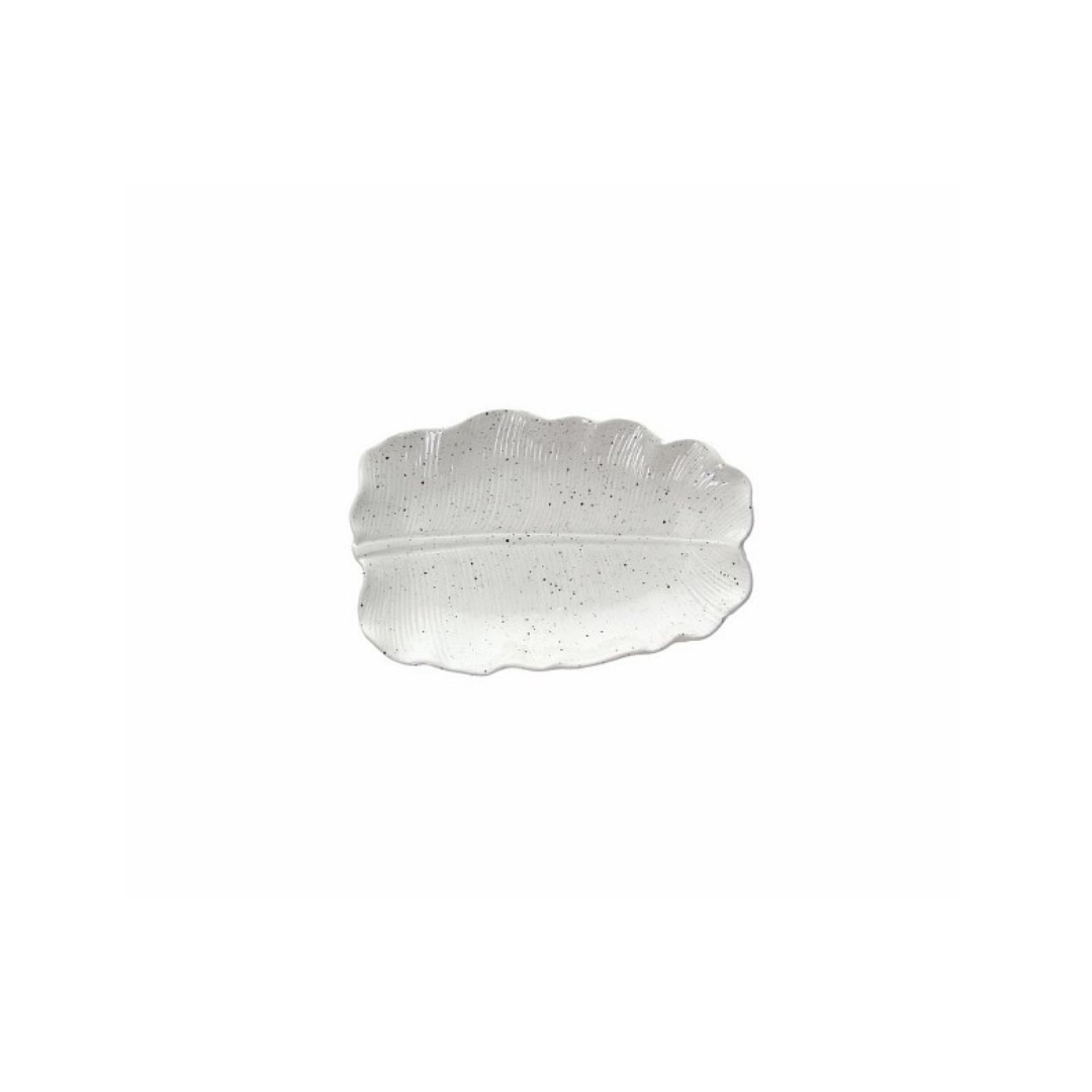 Tognana Leaf Shaped Plate  Relief Zelda - White