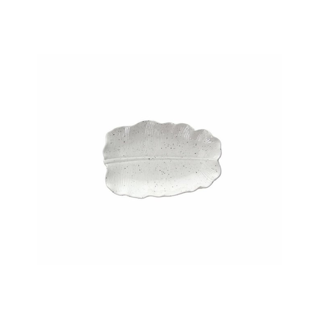 Tognana Leaf Shaped Plate Relief Zelda - White - Cookette