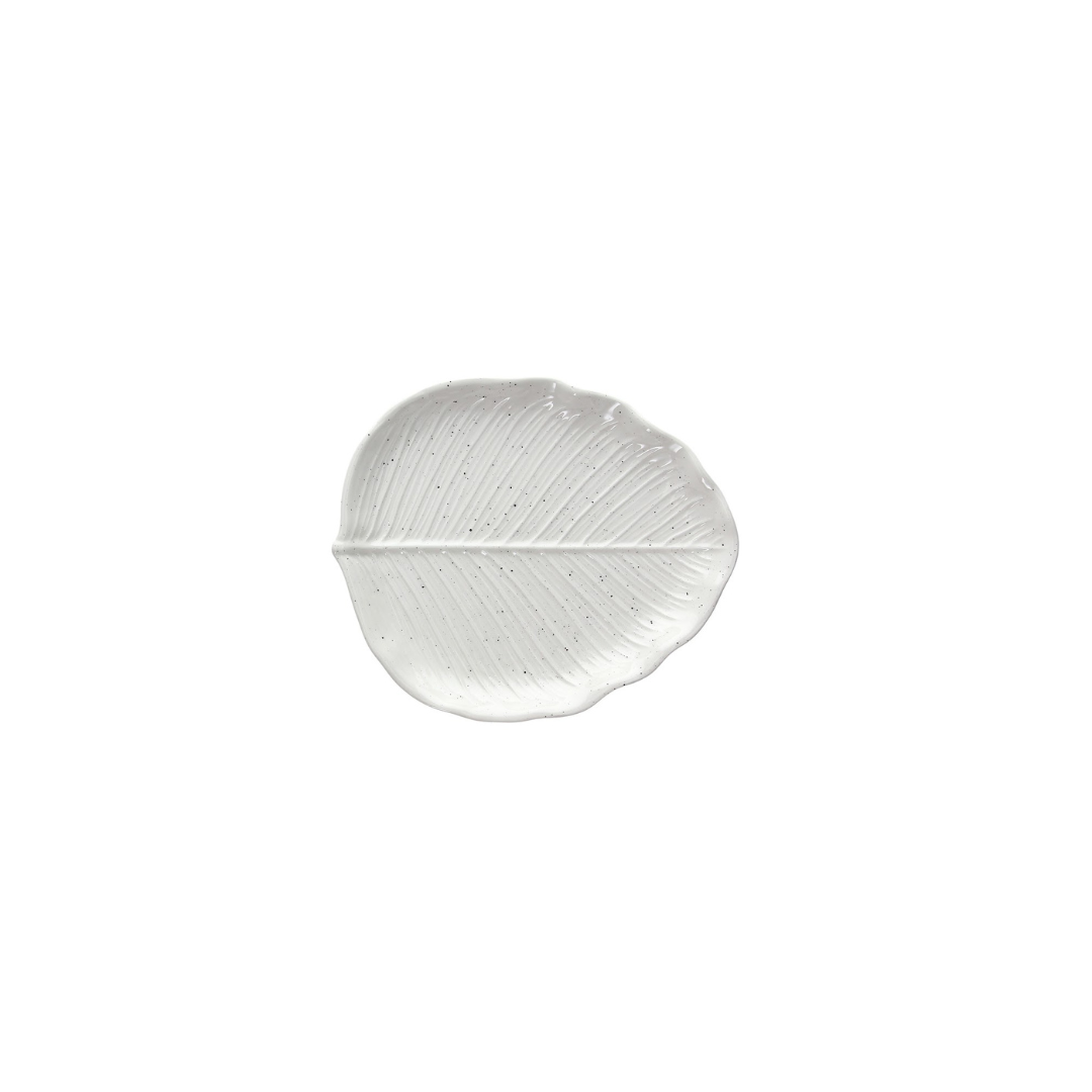 Tognana Leaf Shaped Plate  Relief Zelda - White