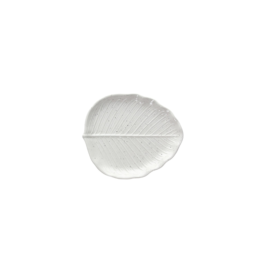 Tognana Leaf Shaped Plate Relief Zelda - White - Cookette