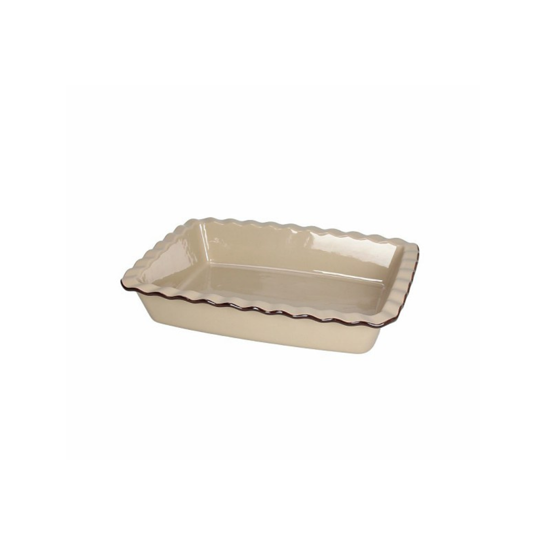 Tognana Rectangular/Square Ceramic Baking Dish - Country Cook Cream/Taupe - Cookette
