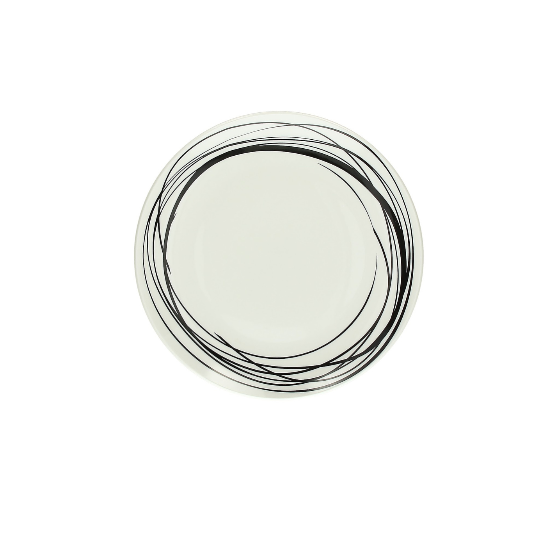 Tognana Procelain Dinner Plate Cm 27 Metropolis Graphic Art - Cookette