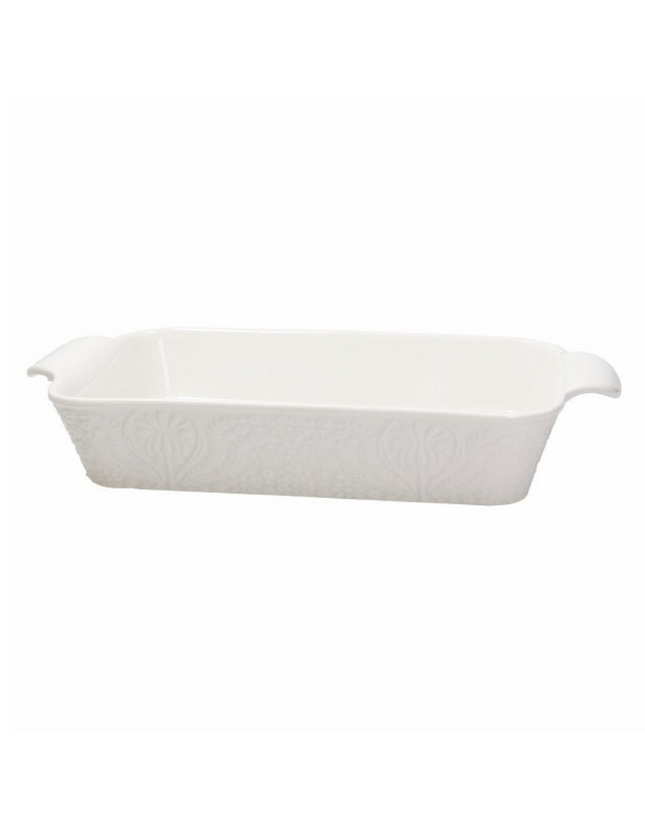 Tognana Porcelain Rectangular Baking Dish - Baking Pan Ornament Copenaghen White