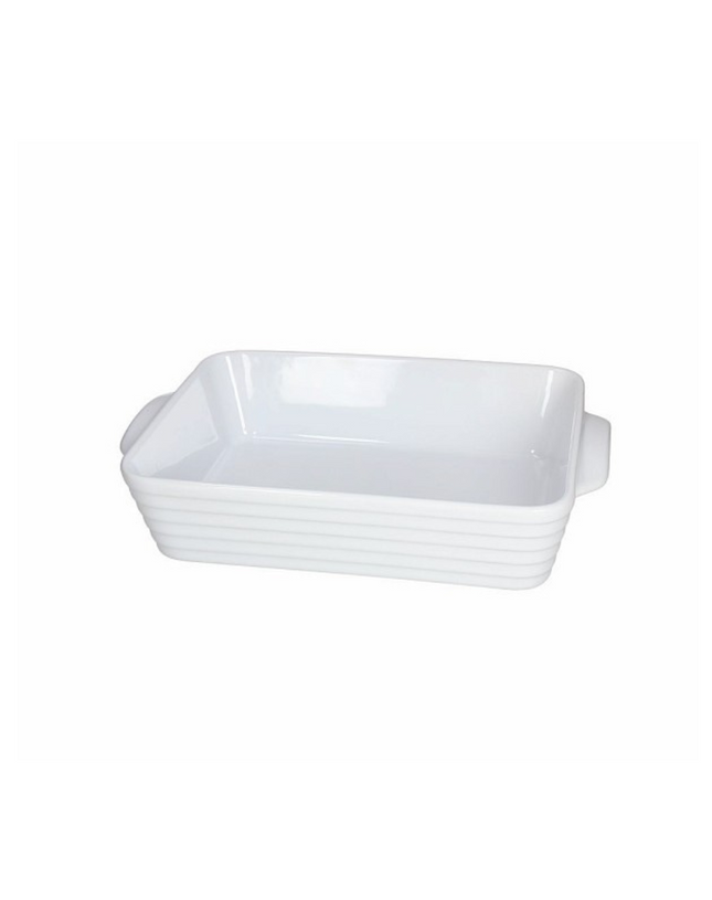 Tognana Ceramic Rectangular Baking Dish - Baking Pan S/M/L- Cook Rings - White