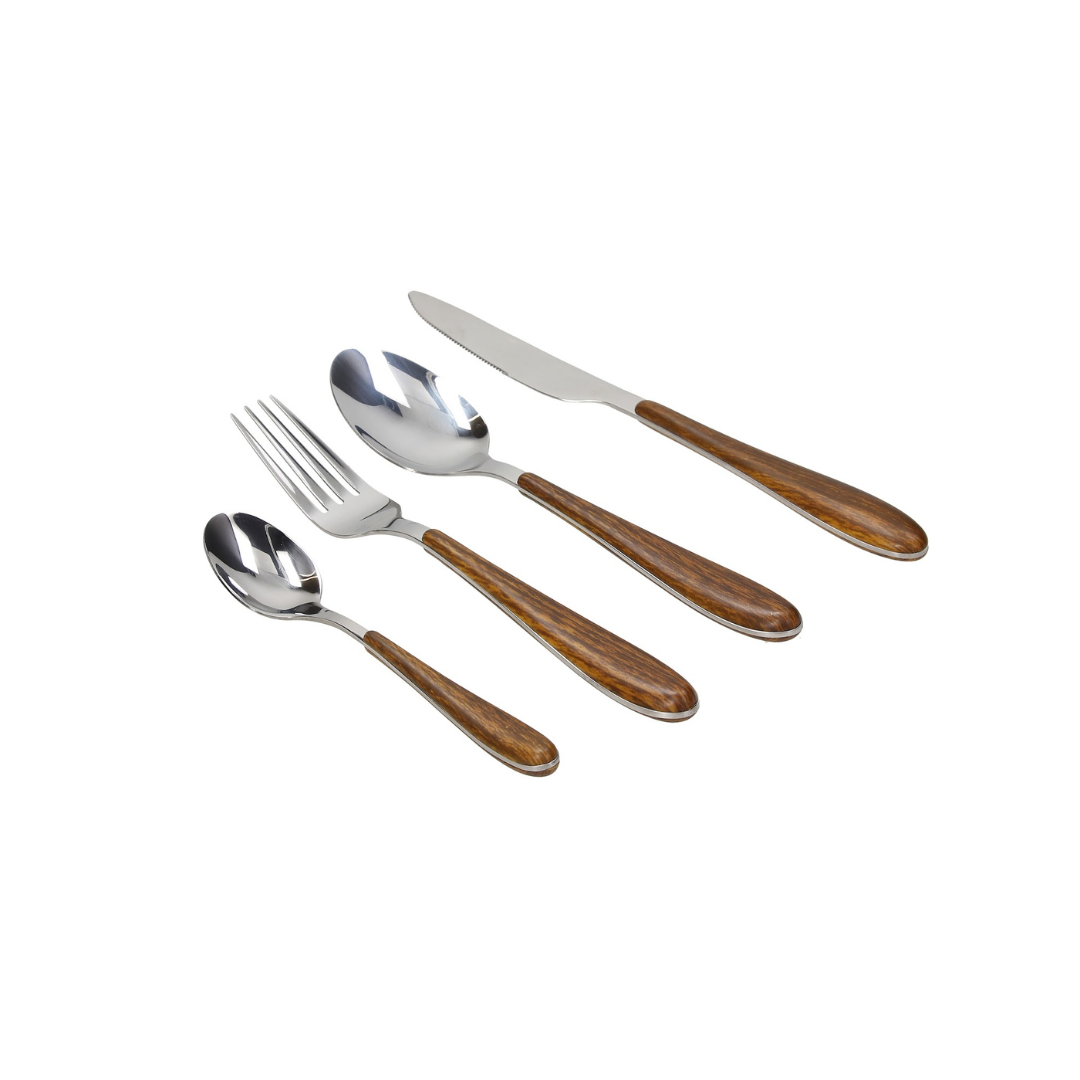 Tognana Stainless Steel Set 24Pcs Cutlery Antony Wood