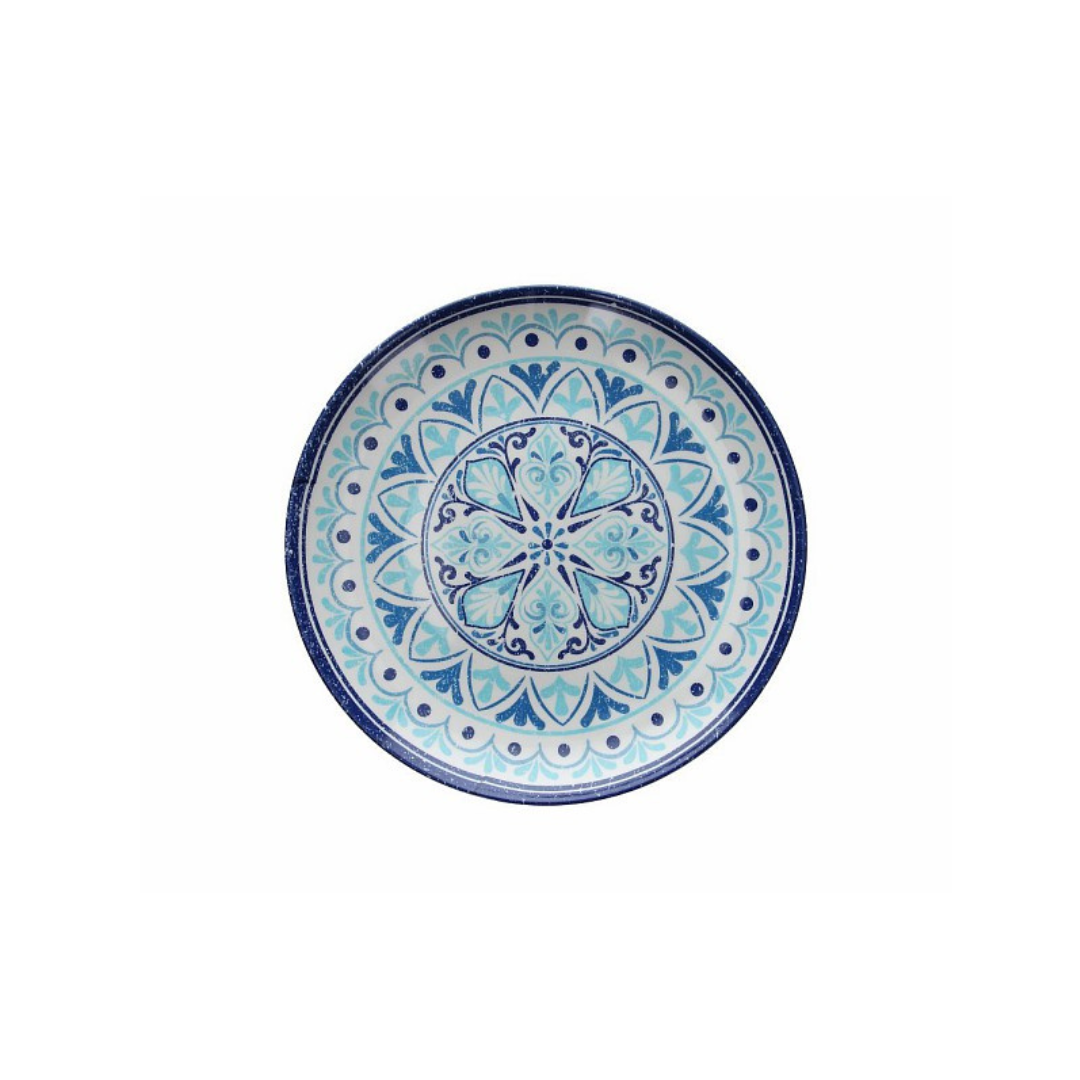 Tognana Melamine Serving Round Tray 30/45/60/80 Cm Show Plate Cefalu - Blue - Cookette