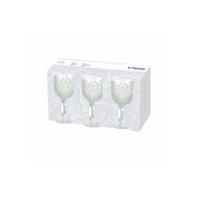 Tognana Drinkware Goblet Glasses Savoia - Set 3 Glasses Cc320 Glass Trasparent/Green - Cookette