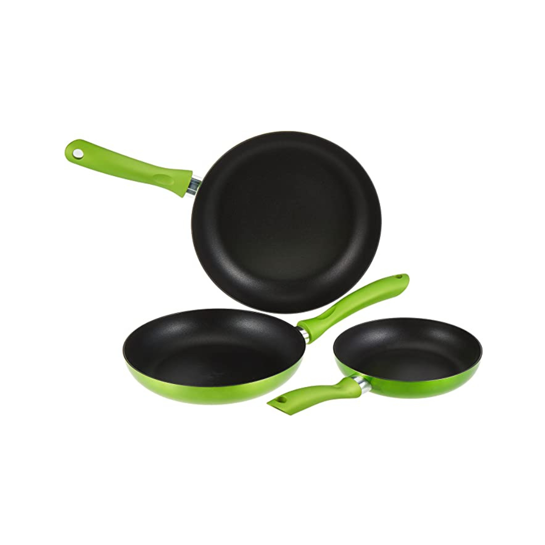 Tognana Cookware Set Of 3 Pans Cm 20+24+28 Grancucina - Shiny Green