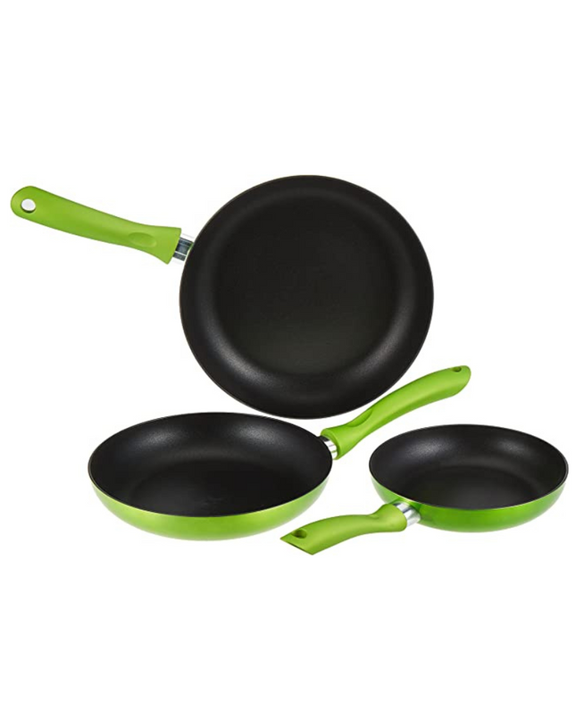 Tognana Cookware Set Of 3 Pans Cm 20+24+28 Grancucina - Shiny Green