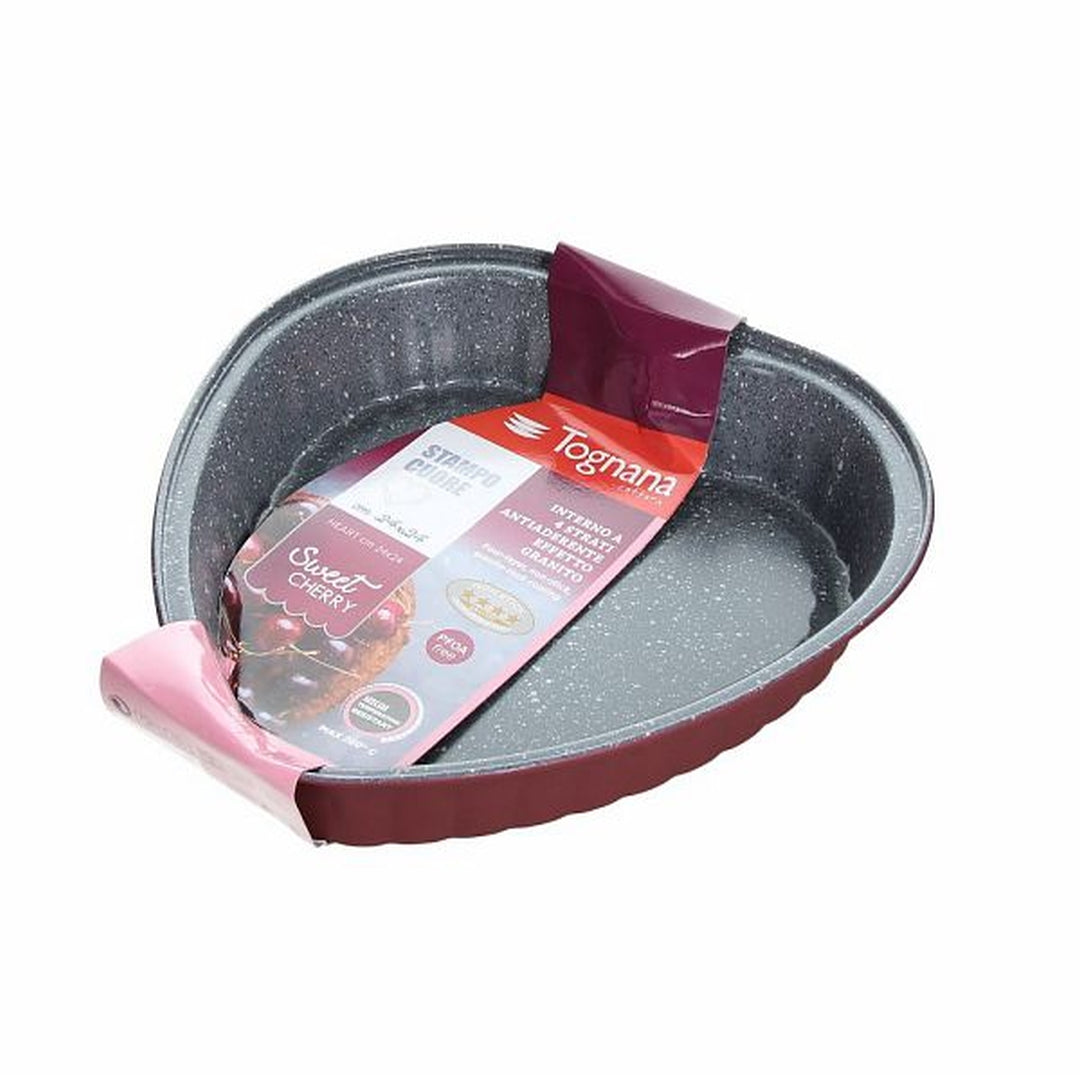Tognana Bakeware/Baking Tool-Non-Stick Heart Shaped Mould 24X24 Sweet Cherry - Cookette