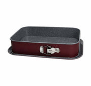 Tognana Non-Stick Mould (Springform, Rectangular, Flat Surface, Grey, Red, Carbon Steel - Cookette
