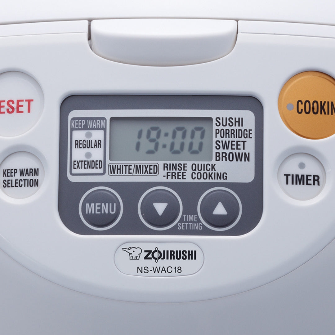 Zojirushi MICOM Fuzzy Logic Electronic Rice Cooker/Warmer White,  NS-WAQ 1.0L/1.8L