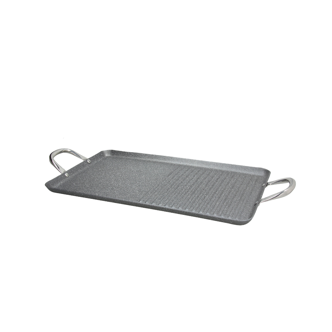 Tognana Mythos Marble Double Grill Pan 48x29cm | Non-Stick Italian Pan
