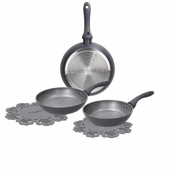 Tognana Cookware Set Of 3 Pans Cm 20/24/28 Cooking circle - Cacao/Ardesia