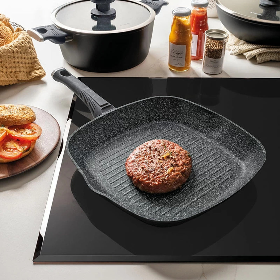 Tognana Aluminium Square Grill Pan 28X28 Sphera - Black