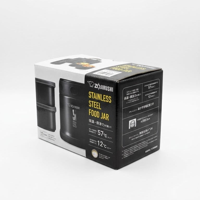 Zojirushi Stainless Steel Vacuum Insulated Food Jar 0.35L (SW-EZE35-BA) – Black