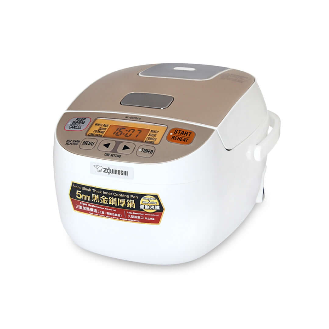 Zojirushi Fuzzy Logic Electronic Rice cooker/ warmer 0.5 ltr White, NL-BGQ05-WA - Cookette