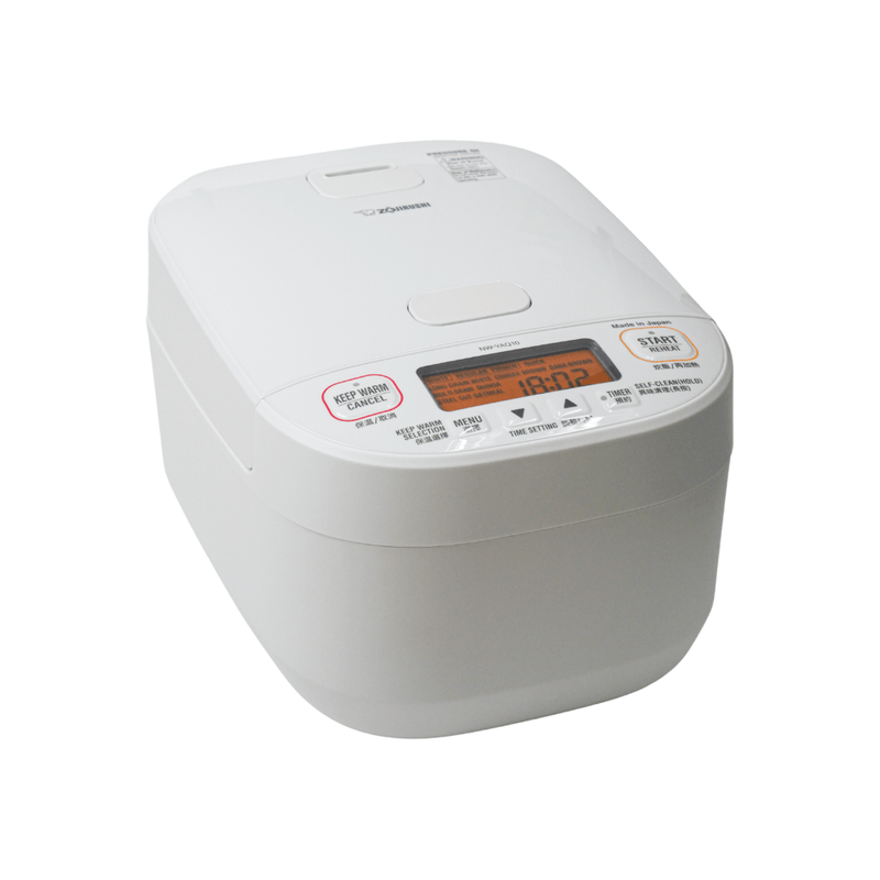 Zojirushi NW-YAQ Pressure Induction Heating Rice Cooker Made in Japan white front view