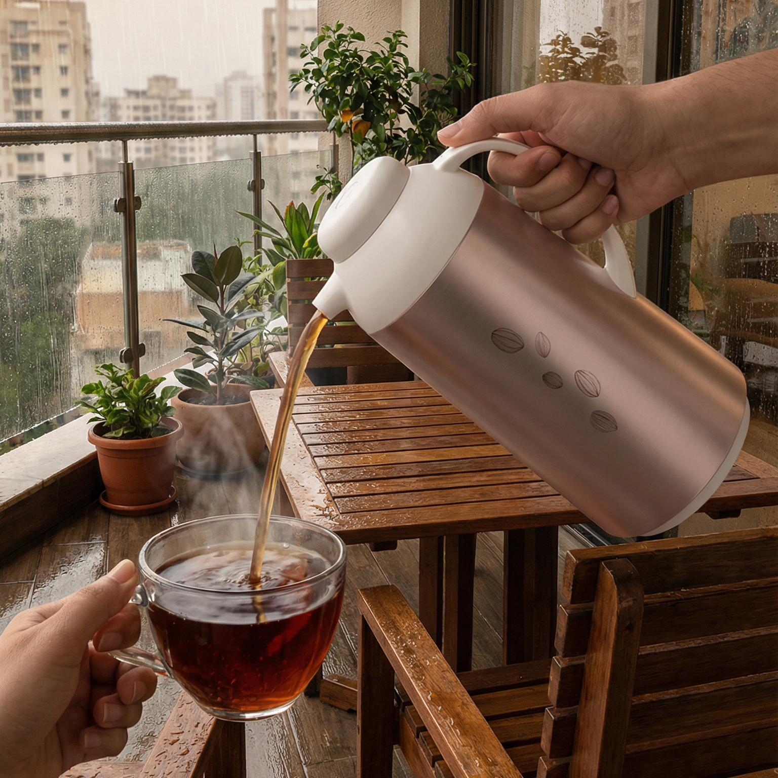 Zojirushi AG-LC10 Vacuum Insulated Handy Pot 1.0L – Glass Liner Thermal Beverage Dispenser for Hot & Cold Drinks