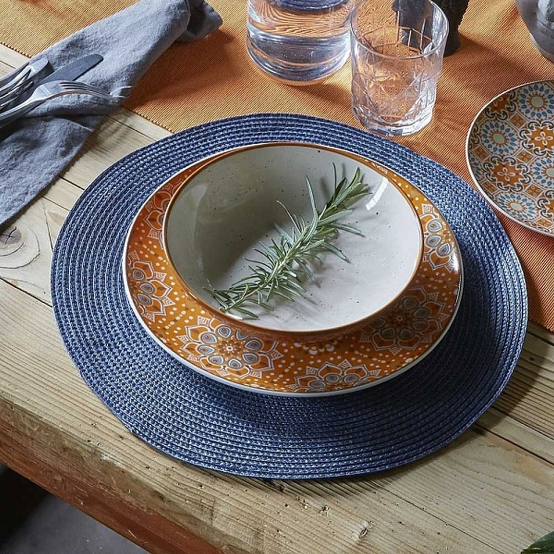 Tognana Porcelain Dinnerware - Serveware Table Set 18 Pcs Metropolis Curcuma - Cookette