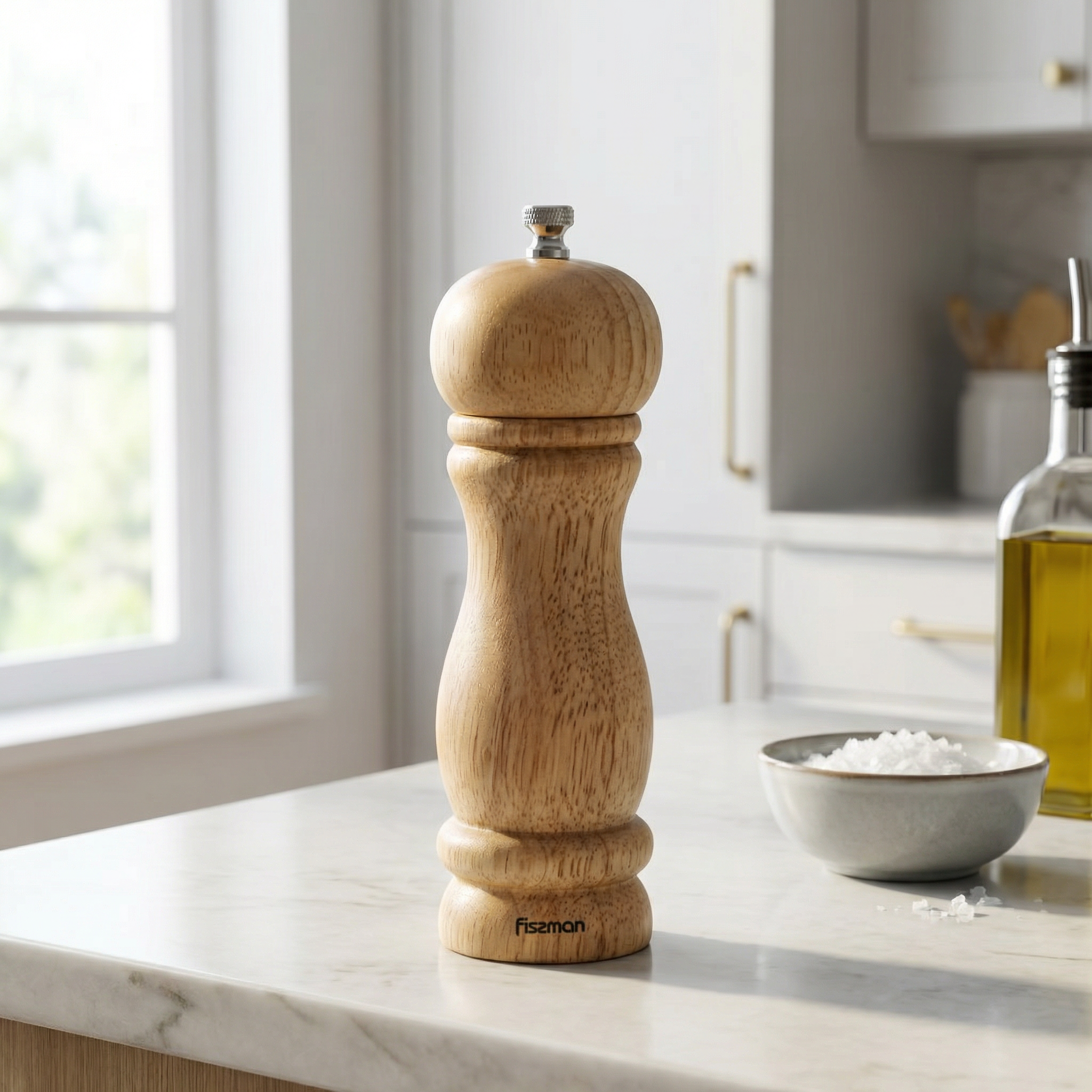 Fissman Salt & pepper mill 16x5 cm (rubber wood body)