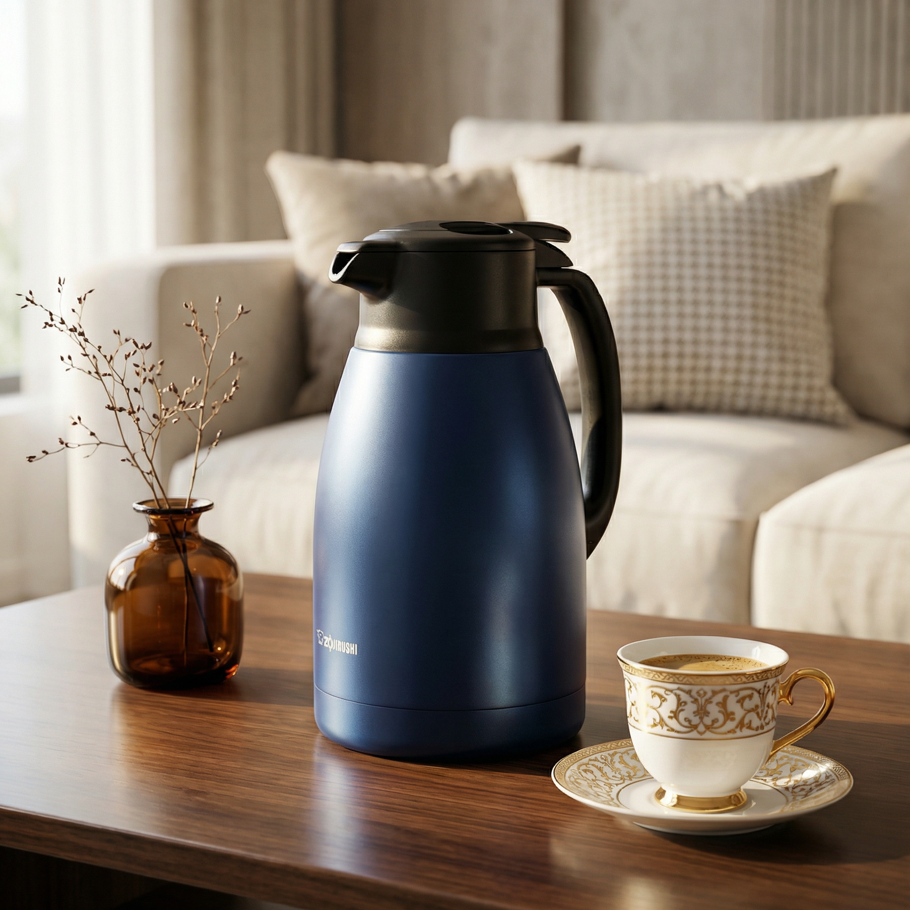 Zojirushi Stainless Steel Thermal Carafe SH-HC10/15/19 - Vacuum Insulated, Leak-Proof, One-Handed Operation, Keeps Drinks Hot/Cold