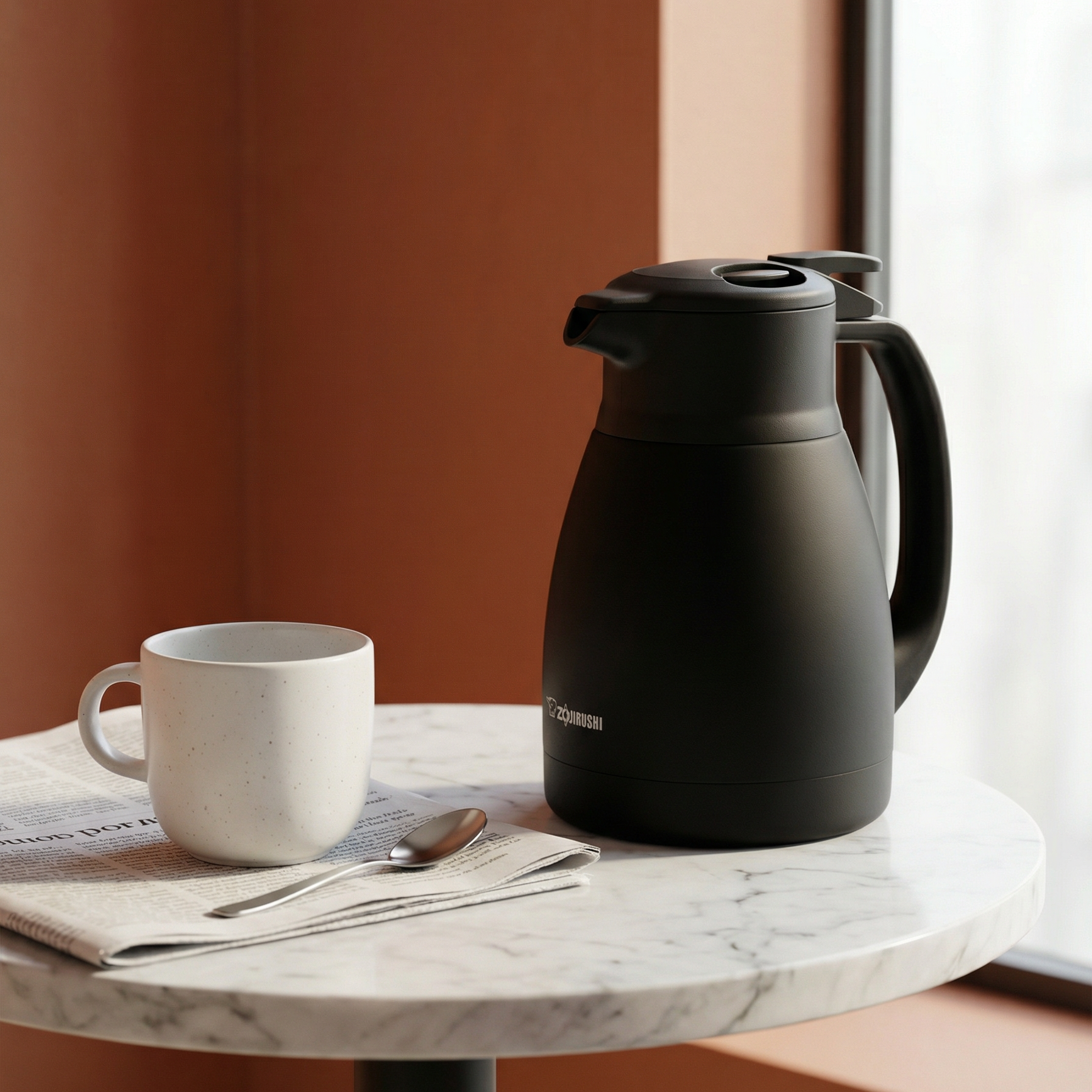 Zojirushi Stainless Steel Thermal Carafe SH-HC10/15/19 - Vacuum Insulated, Leak-Proof, One-Handed Operation, Keeps Drinks Hot/Cold