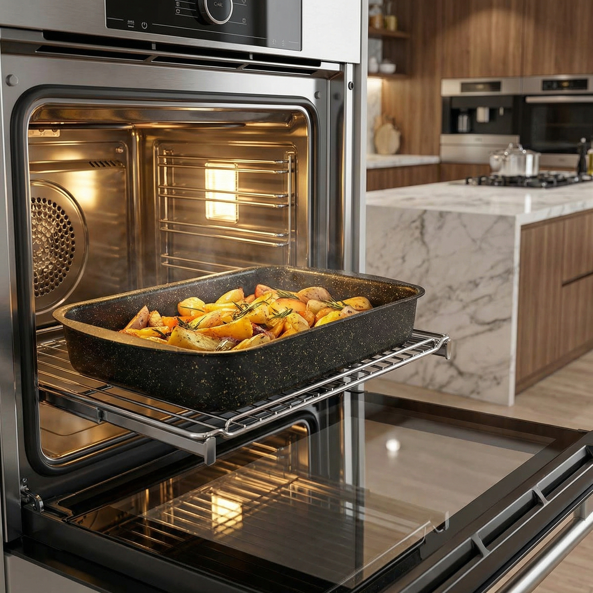 Rossetti.Black And Gold - 35X25CM /25x18cm Rectangular Baking Pan