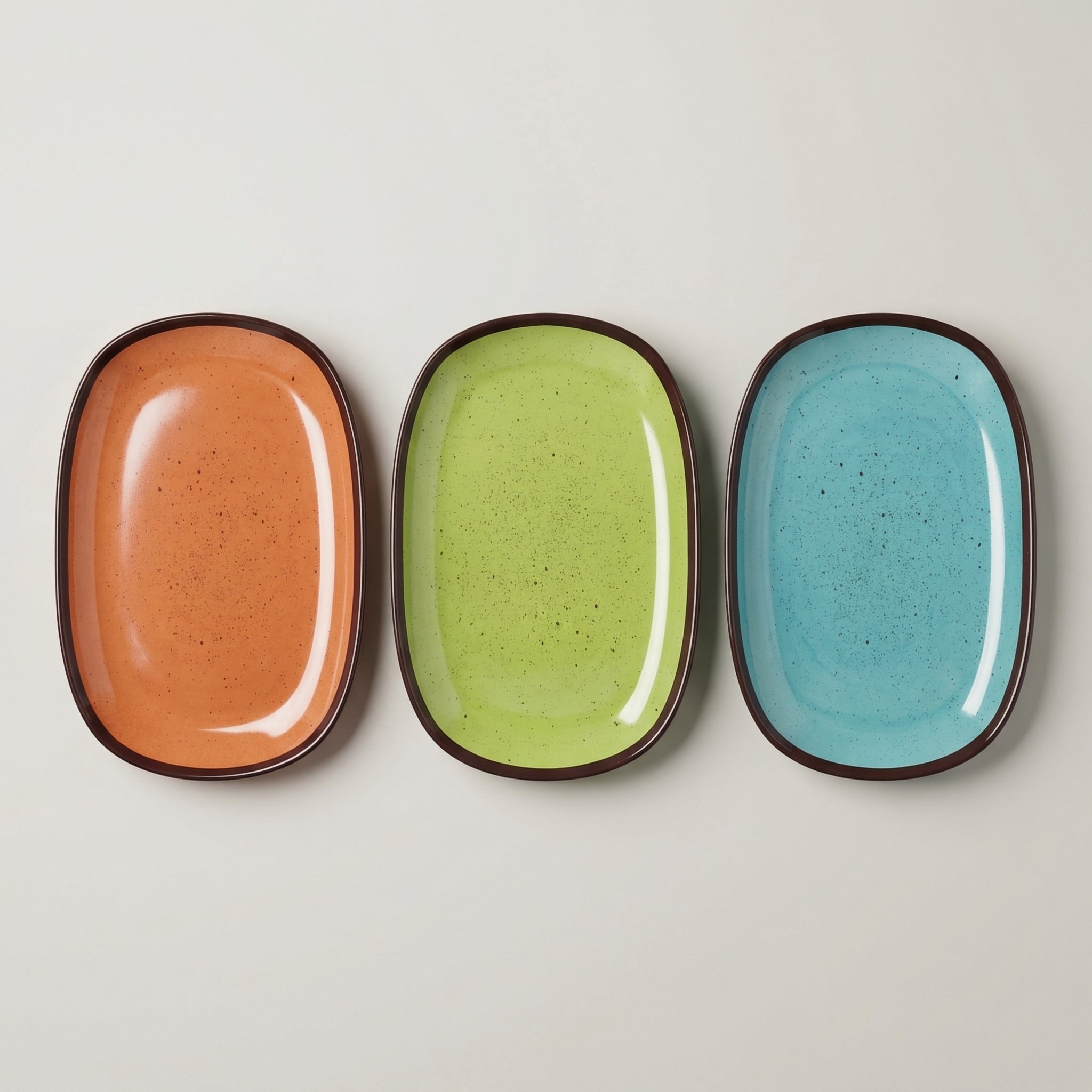 Tognana Melamine Oval Serving Tray (32x22cm) – Shatterproof Orange Show Plate